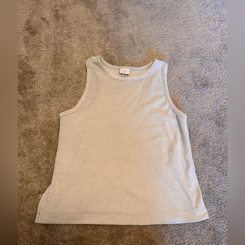 A New Day Women's Light Grey Terry Tank Top Size M Brand New - Picture 1 of 4